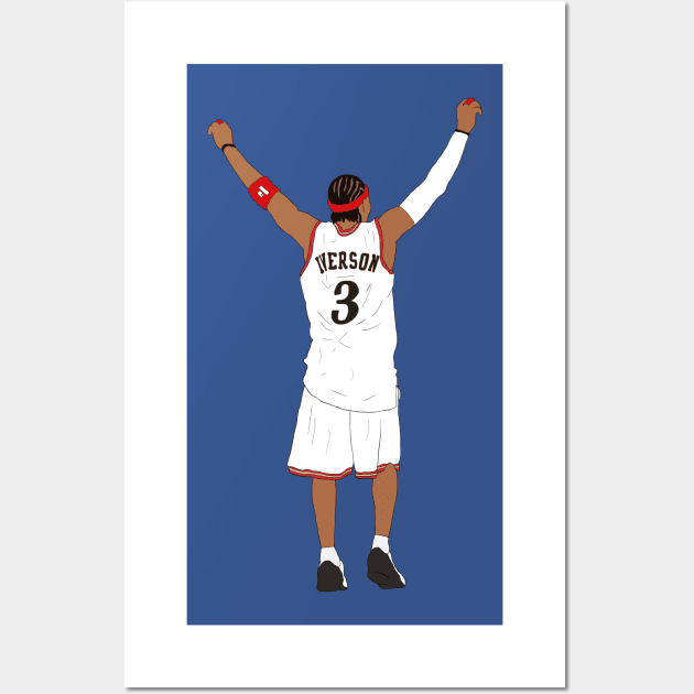 Allen Iverson Back-To Wall Art by rattraptees